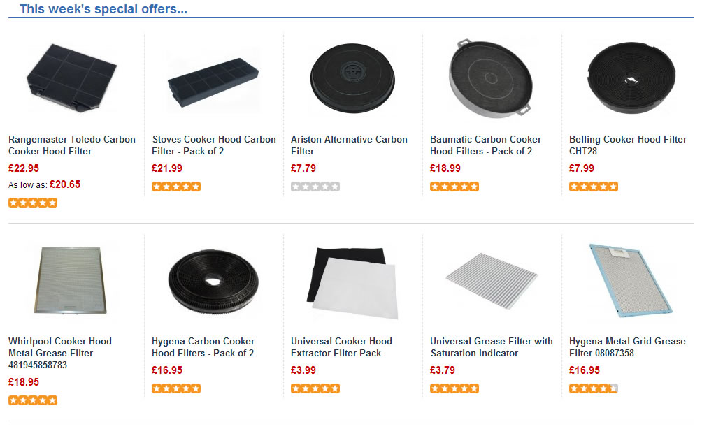 Cooker Hood Filter Special Offers